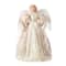 Glitzhome® 24"H Faux Fur & PVC Christmas Elegant Angel Tree Topper with Porcelain Face
